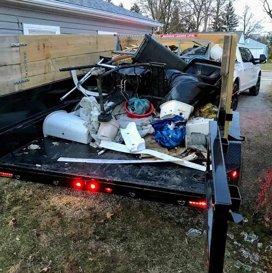 Roll-off dumpster delivered to a residential driveway in Lancaster